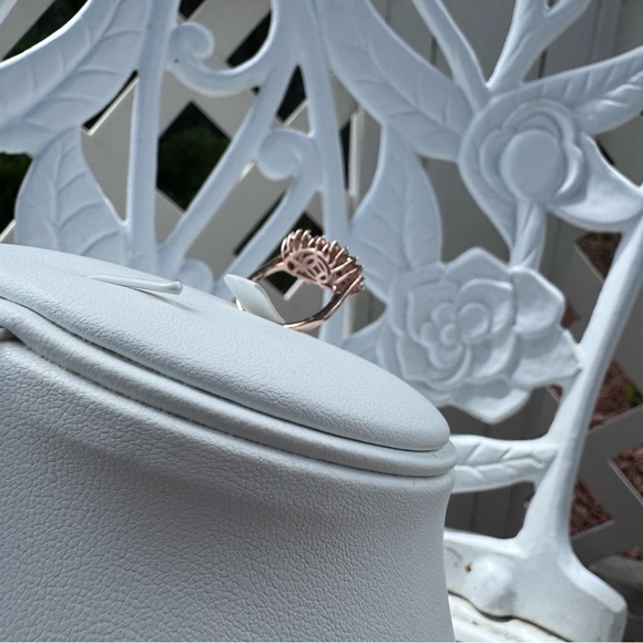 1.5 TKW Champagne Diamond ring size 7 rose gold over sterling silver - Picture 5 of 5